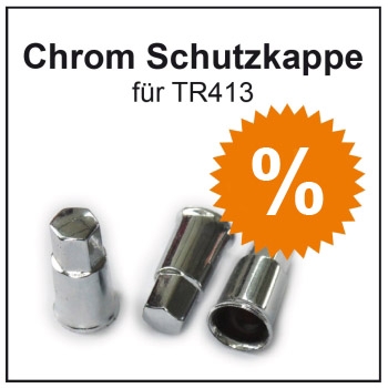 100x Valve cap plastic chrome for TR413